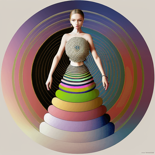 AI generated: female fashion portrait on The background is inspired by the four seasons. In the main image, there ...