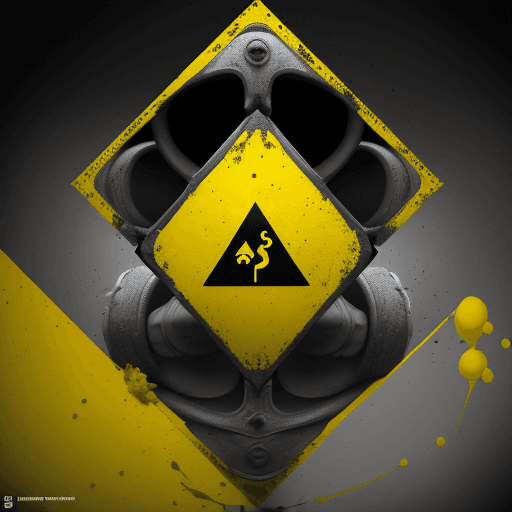 AI generated: Raw 8K Power in Breathtaking 4D Detail Hazard pictograms alert us to the presence of a hazardous che...