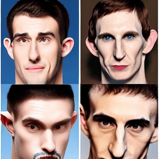 AI generated: 2 adult men kissing (first man: adult, long black hair, wavy hair, pulled back bangs, sharp facial f...