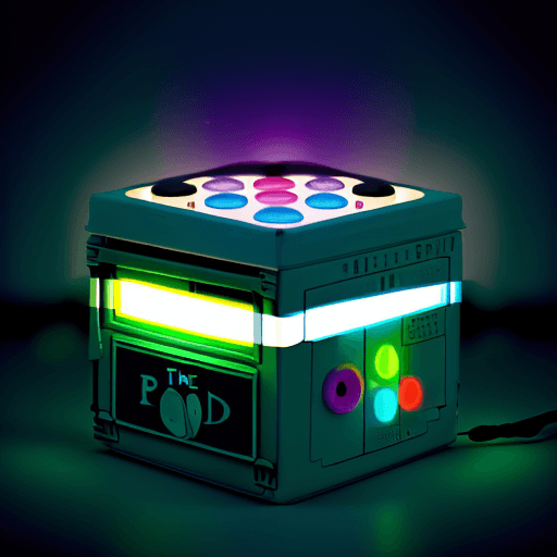 AI generated: Good resolution photography, film inside out (disney), control box with five buttons with colours wi...