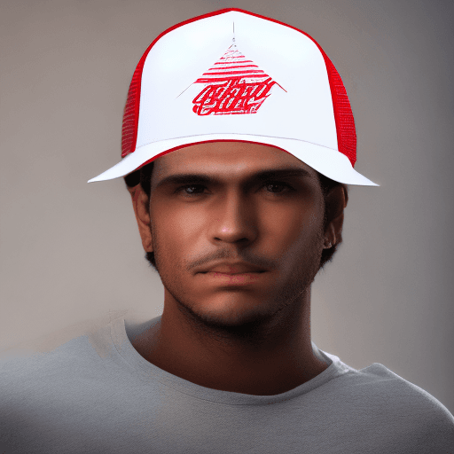 AI generated:  man wearing a snapback cap that says "Aaira Raudhah 32k, in style of ethereal images, light white a...