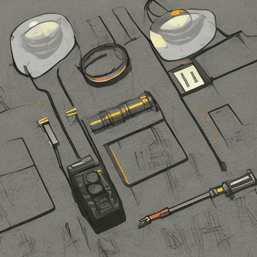AI generated: An image depicting a sequential, step-by-step guide to building a simple spectroscope. The first seg...