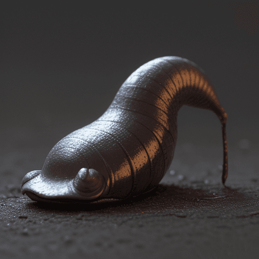 AI generated: A slug made of iron