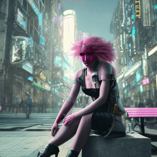 AI generated: cinematic lighting, 4k, ultra details, ultra realism, woman, harlequin, sad, heavy eye liner, cyber ...