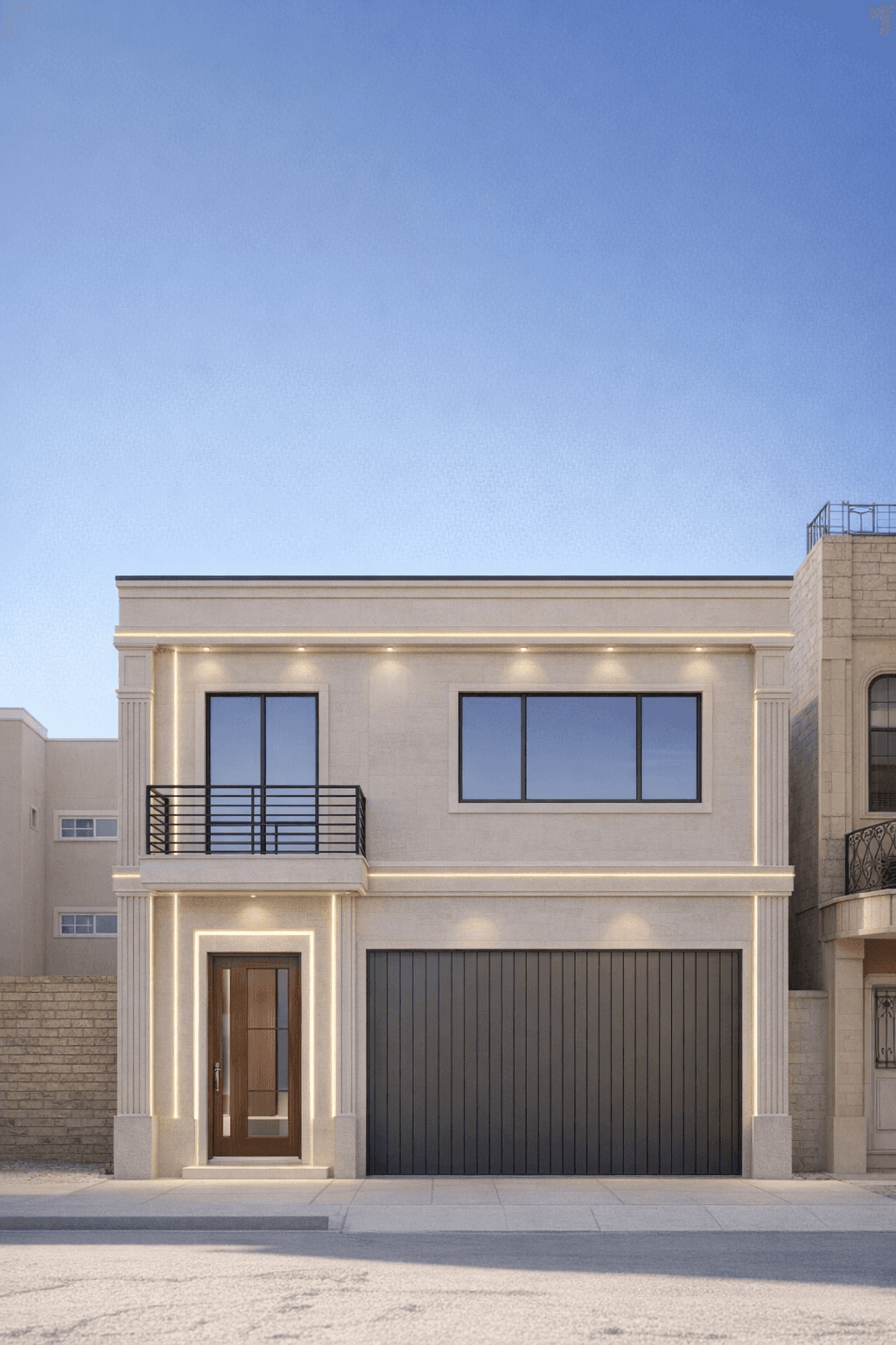 AI generated: A photorealistic image of the building exactly as it exists, with only the top floor completely remo...