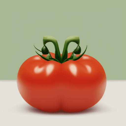 AI generated: simple little funny tomatoman