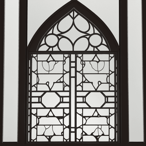 AI generated: modern mosque window grill design bAckground
