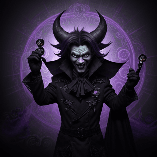 AI generated: Enter the shadowy realm of darkness and mischief as you envision a captivating scene featuring the m...