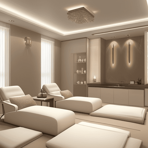 AI generated: "Transform my massage room 1.5 meters width and 2 meters length room  into a luxurious spa room with...