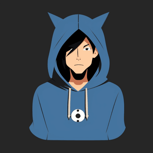 AI generated: Imagine, A gaming character, hoodie,simple, vector, flat design