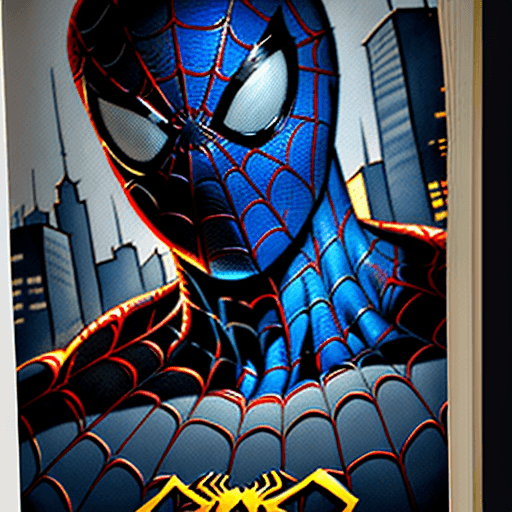 AI generated: drawing of spiderman in a portrait sketchbook, in the style of dynamic expressionist style, ahmed mo...