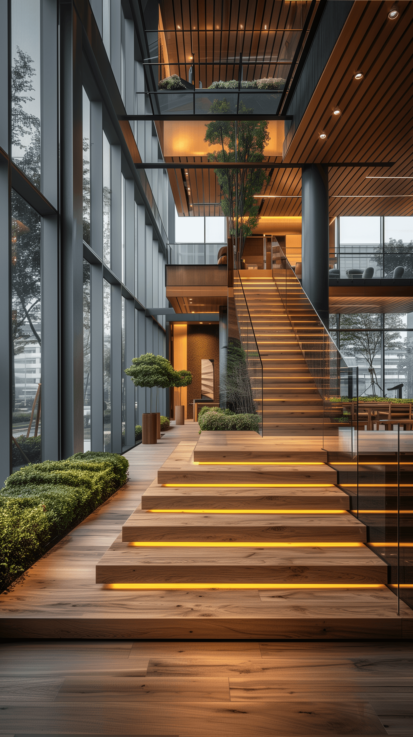 AI generated: architectural photography, striking architectural space interplay of geometry and light creates a vi...