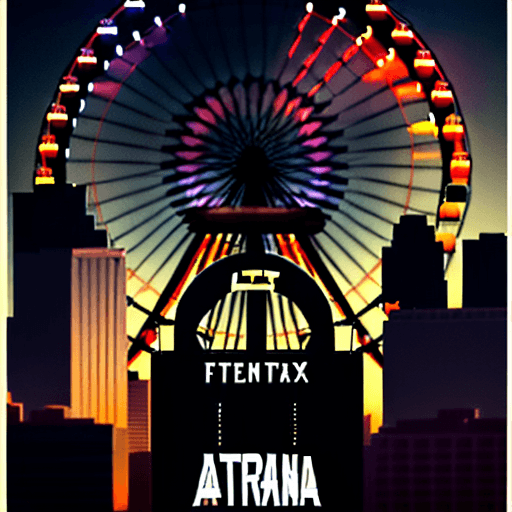 AI generated: A striking, high-contrast cinematic photo-style vertical collage that captures the essence of Atlant...