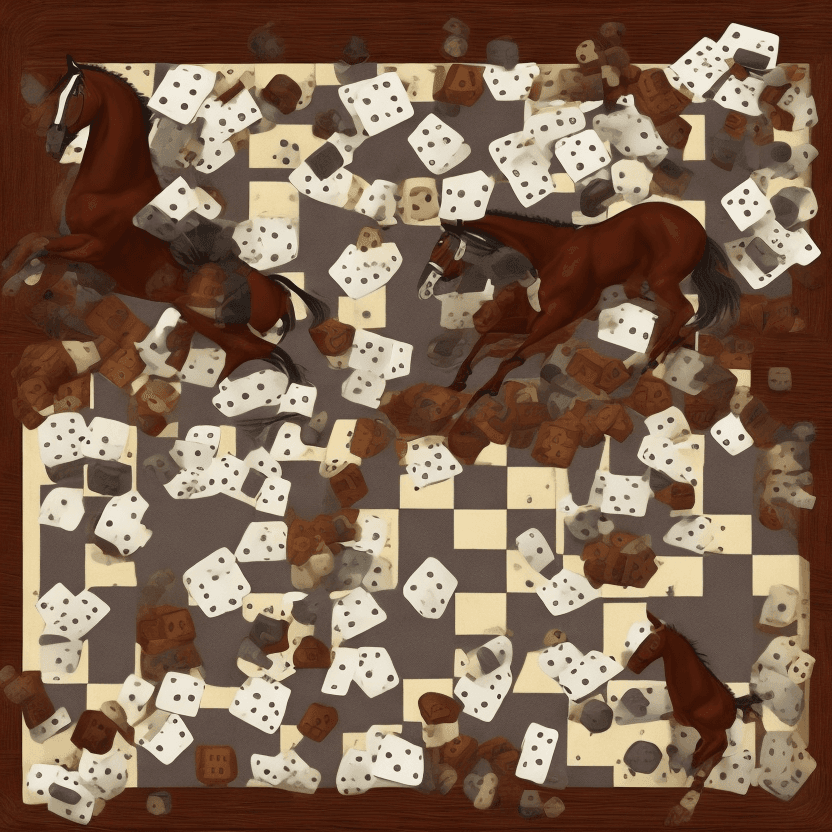 AI generated: Imagen de tablero de ajedrez con doble ataque con movimiento del caballo