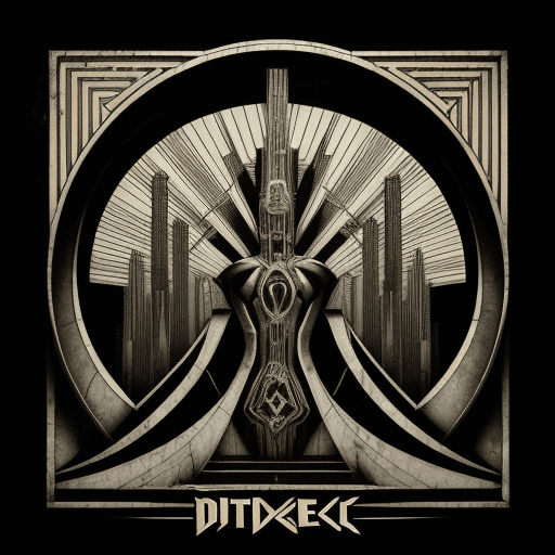 AI generated: Art Deco Brutal Death Metal Album Cover Artwork —ar 9:16