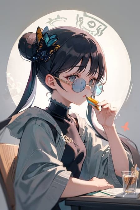 round tainted glasses - Image 4