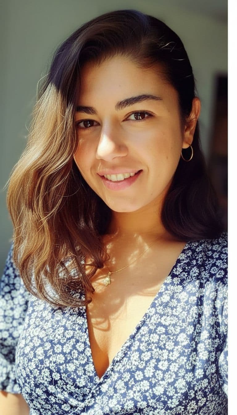 AI generated: 30 year old woman zoomed in higher detailed rendition of this photo 