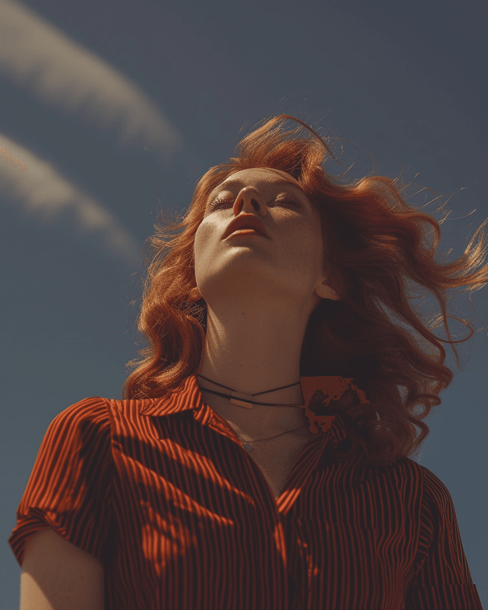 AI generated: edward hogg, dana mae dancer in sun, in the style of alessio albi, wavy, artemisia gentileschi, colo...