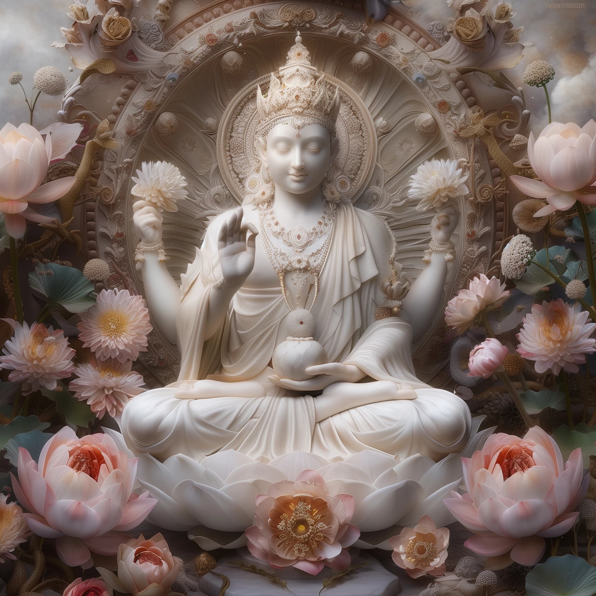 AI generated: Om Ah Hum Vajra Guru Padma Siddhi Hum --personalize nwnd4j3 --stylize 600