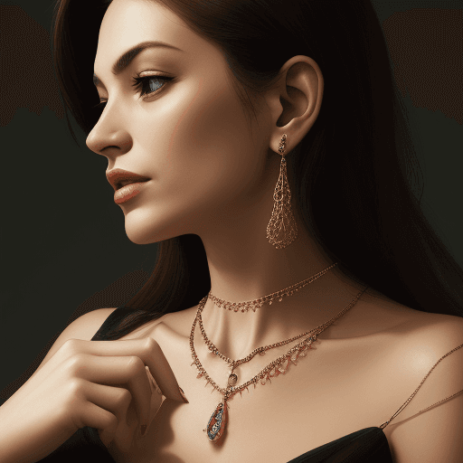 AI generated: WOMAN USING JEWELRY 