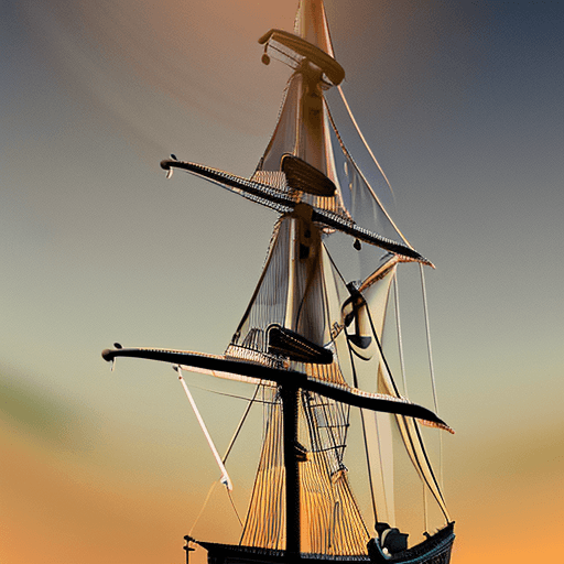 AI generated: Photo of a ultra realistic sailing ship, dramatic light, pale sunrise, cinematic lighting, battered,...
