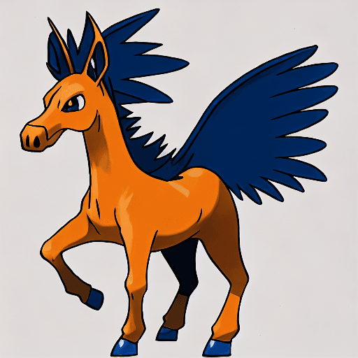 AI generated: horse that spit fire and has wings to fly