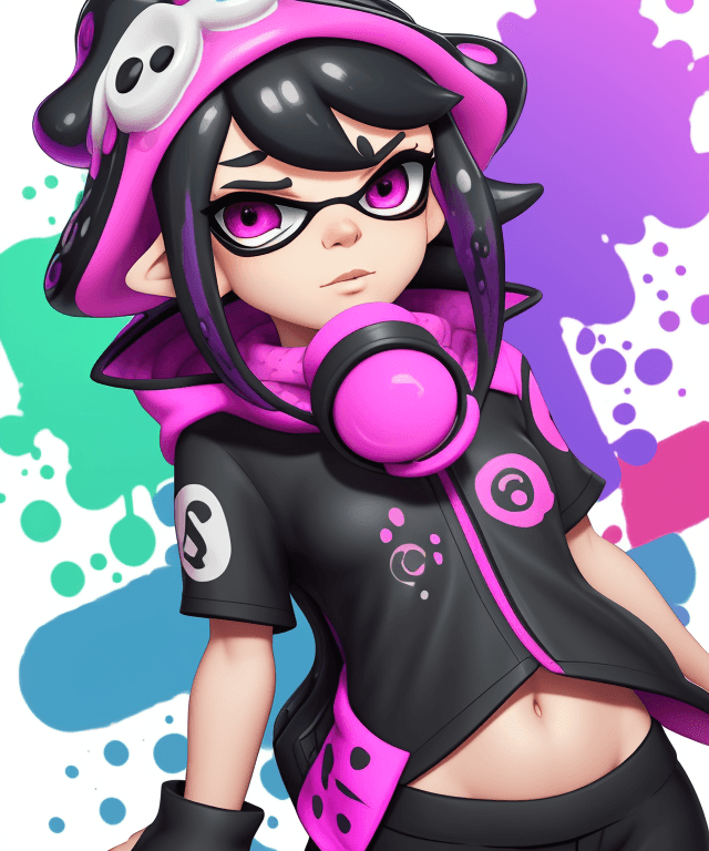 AI generated: splatoon, callie, hypnotized