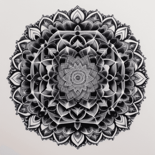 AI generated: detailed drawing of mandala