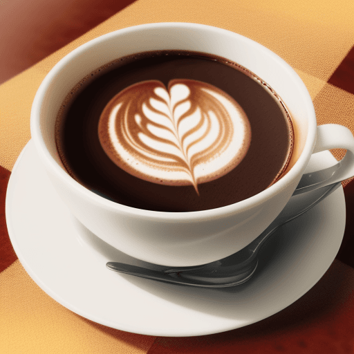 AI generated: detailed drawing of a cup of coffee with a scarf