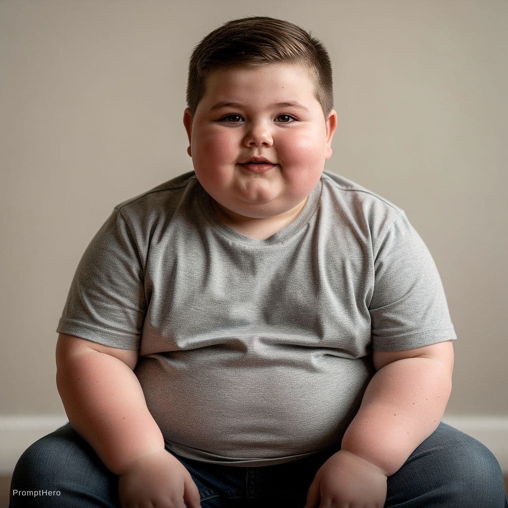 AI generated: ,1 Man boy child fat chubby,