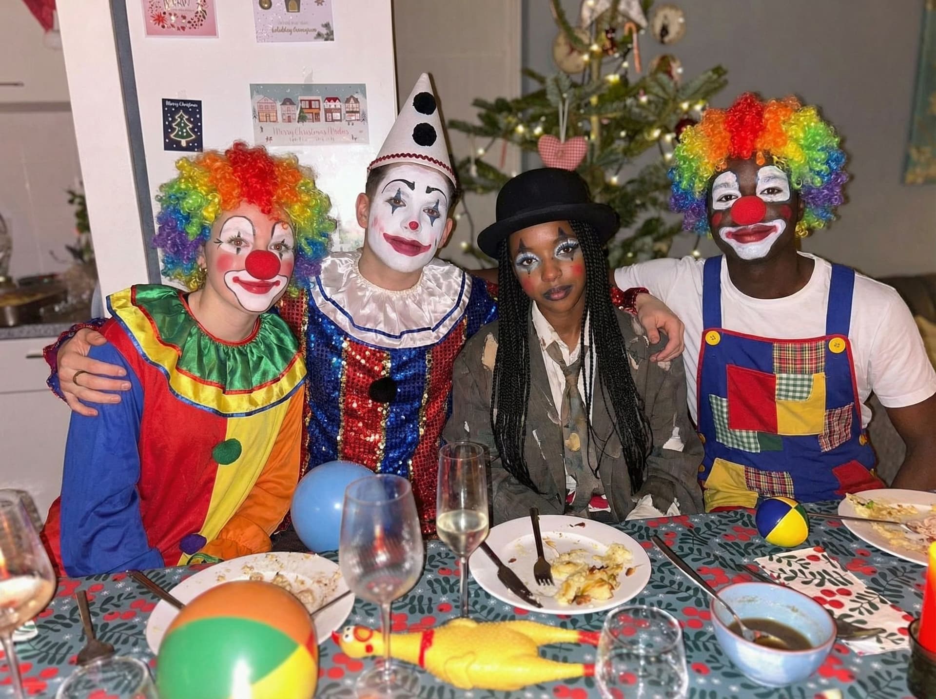 AI generated: Thea people as top circus clowns