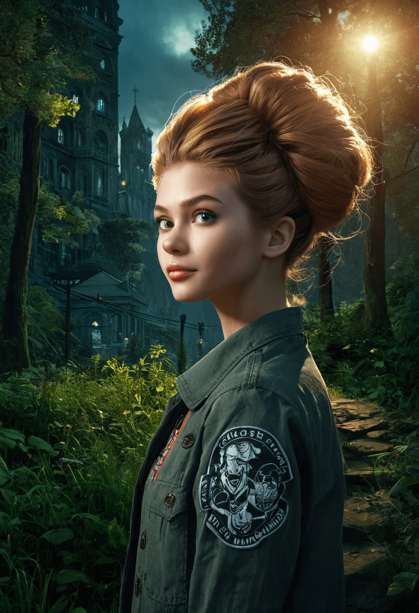 AI generated: Advertising poster style Create an original character with unique features like a one-of-a-kind hair...