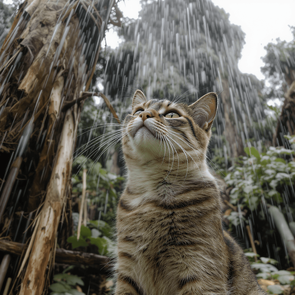 AI generated: Un pez gato del amazonas con cara de gato domestico
mirado desde arriba  con la dueña acariciándolo...