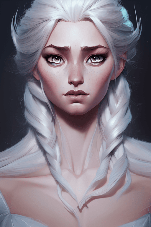 AI generated: portrait of Elsa, fantasy, intricate, elegant, highly detailed, digital painting, artstation, concep...