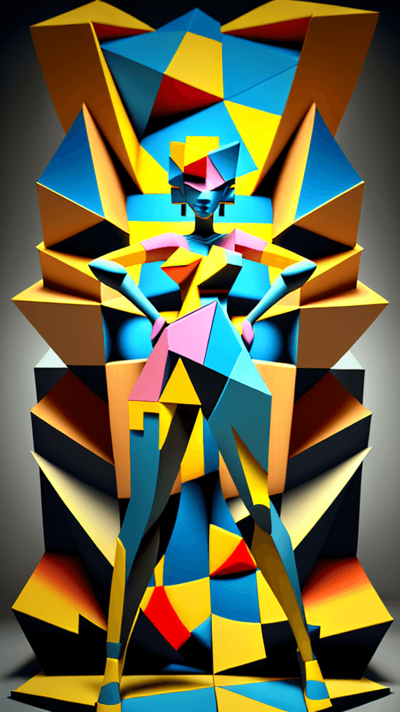 AI generated: rfktrstyle 3D Cubistpaper"An artistic visionary harnessing the essence of creativity, merging intric...
