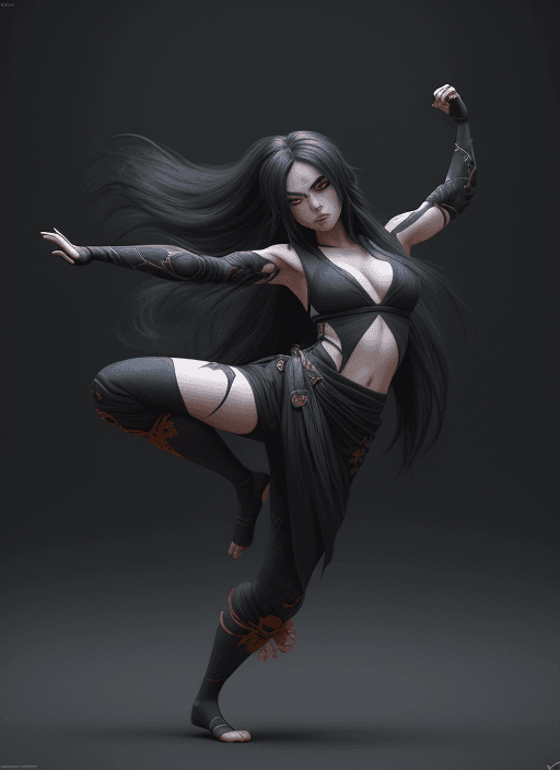 AI generated: trending on artstation, character, long hair, artistic makeup, high detail, octane render, 8k, danci...