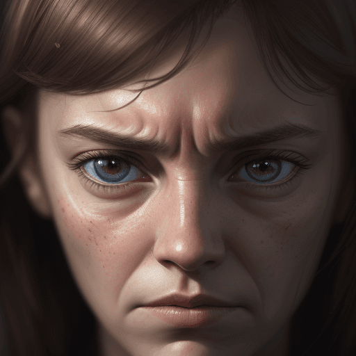 AI generated: leader. close-up portrait. Nervous eyes, uncomfortable expression cinematic, hyper realism, high det...
