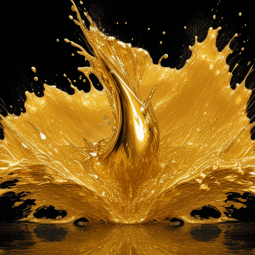 AI generated: liquid gold splash