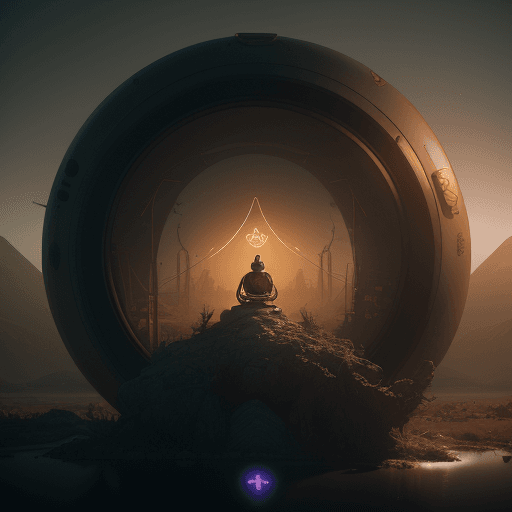 AI generated: Meditation logo that brings wisdom; lack of meditation leaves ignorance. Know well what drives you f...
