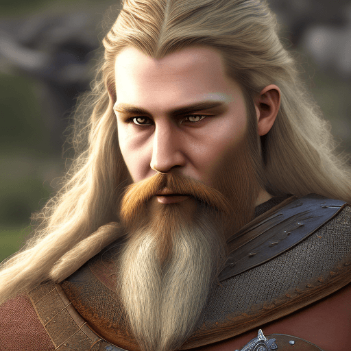 AI generated: High Definition Photo of a ultra realistic Medieval Viking male named Sarif Wolfrider