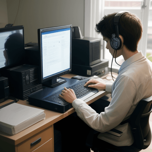 AI generated: a person working on computer