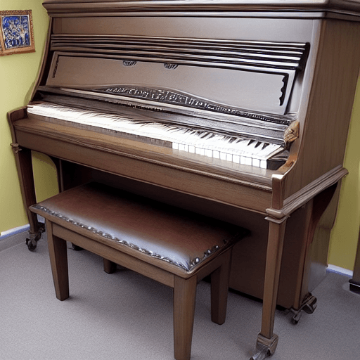 AI generated: Piano with cavities, extremely detailed