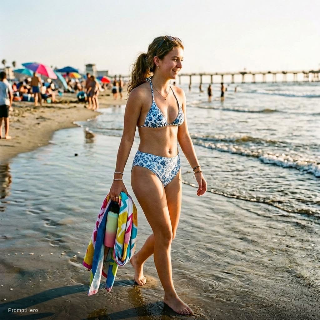 AI generated: woman young, age 18 bikini