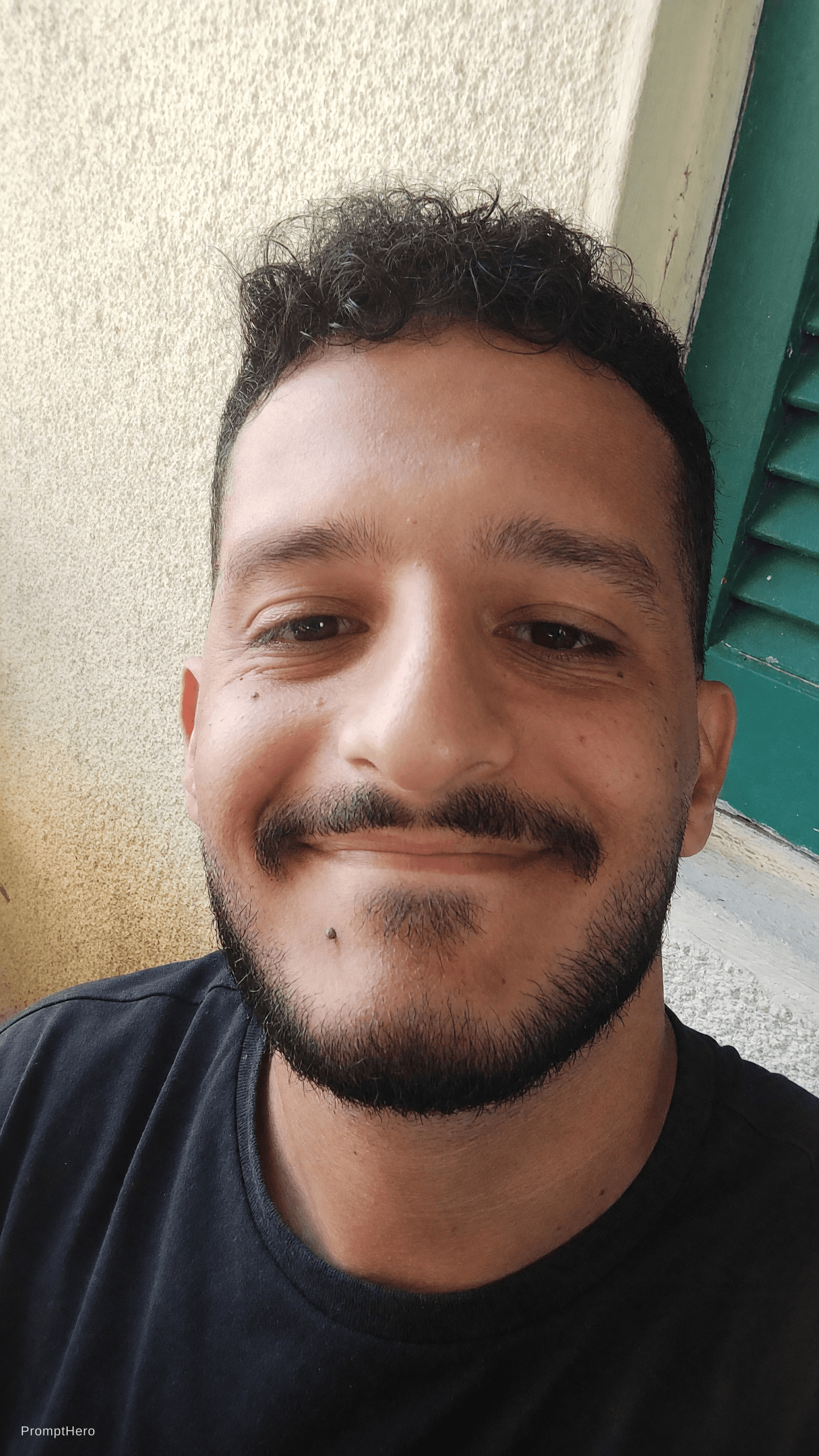 AI generated: I want a simple smile only the face and shoulder to be seen
