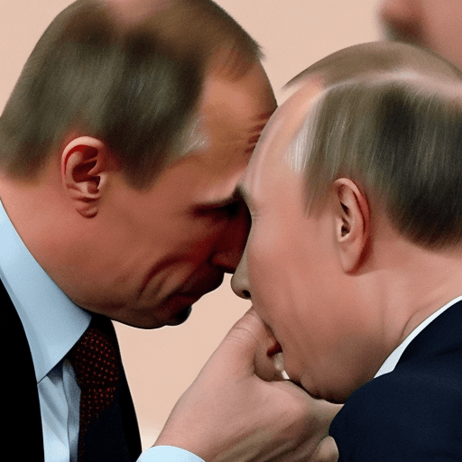 AI generated: PUTIN kissing putin
