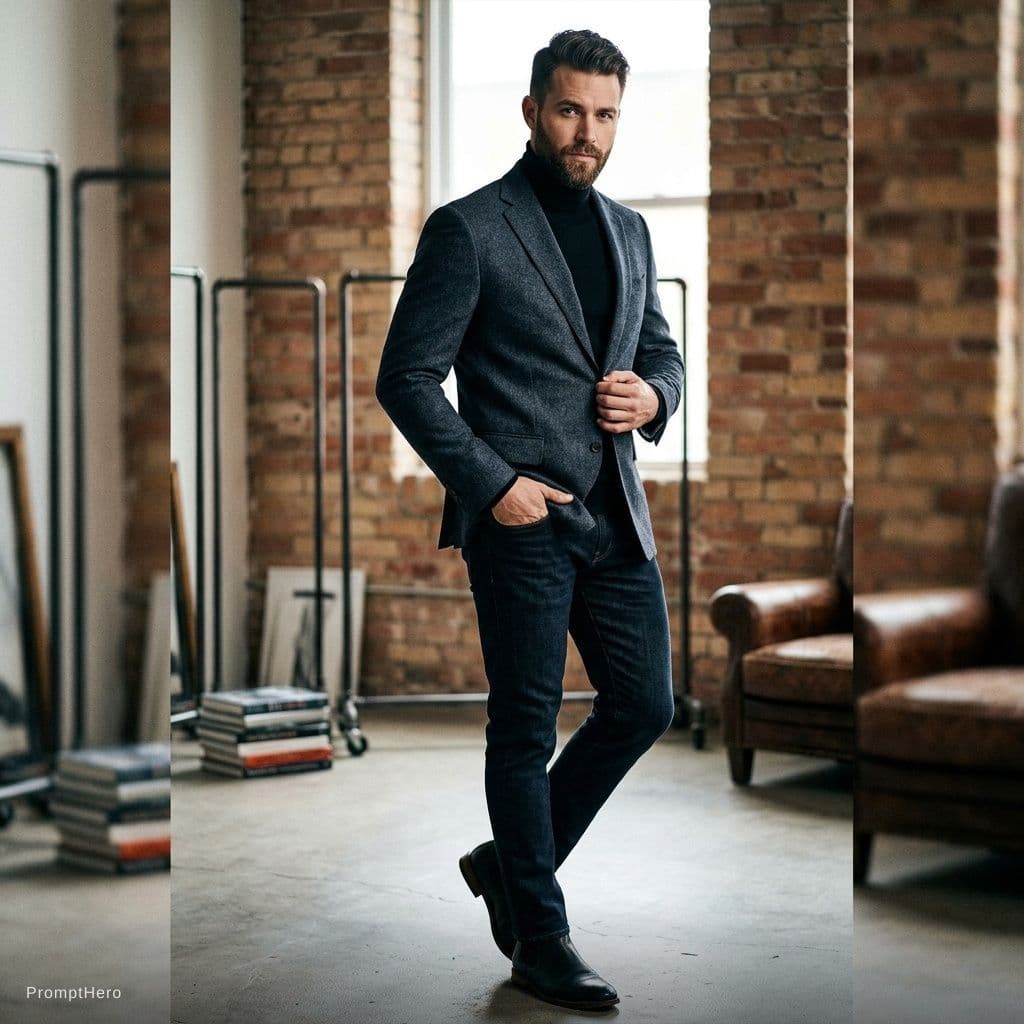 AI generated: fashion editorial photograph, man, shot on a Canon EOS 5D Mark IV --chaos 75 --ar 1:2 --profile rsy6...