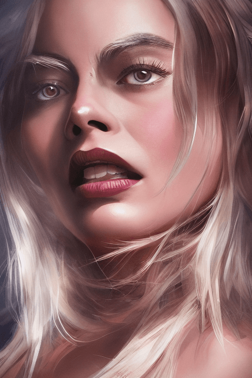 AI generated: full body, a portrait of Margot Robbie by artgerm and greg rutkowski, digital painting, highly detai...