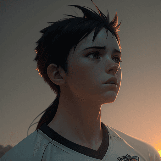 AI generated: goal celebration, soccer player , dramatic light, pale sunrise, cinematic lighting, battered, low an...