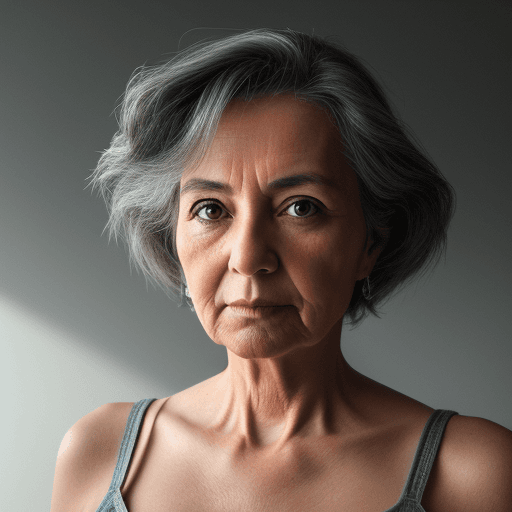 AI generated: shot on iPhone, no filter, 3:4, stylize 150, style raw, woman around 35-45 years
