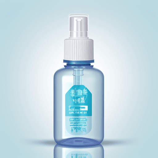 AI generated: medical antiseptic or hand sanitizer spray bottle 750 ml, the bottle is plastic martial with white c...